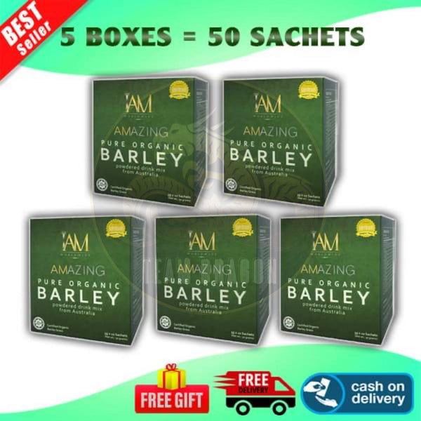 Pure Organic Barley 5 Boxes (50 SACHETS) "FREE SHIPPING"